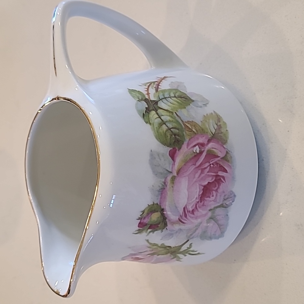 Vintage German Floral Pitcher/ Creamer.